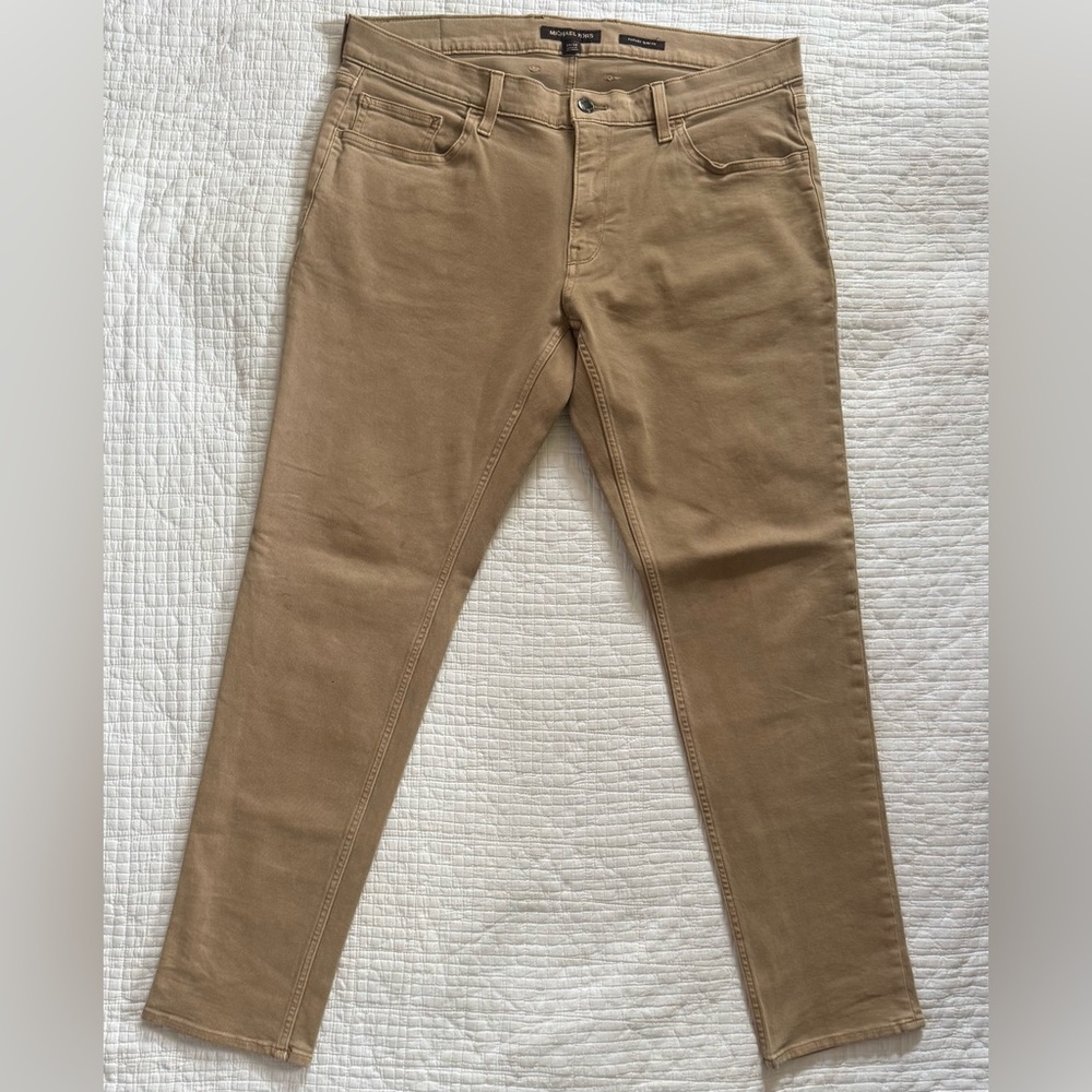 Michael Kors Tan Jeans Pants men’s size W34 L32 bottoms slim fit